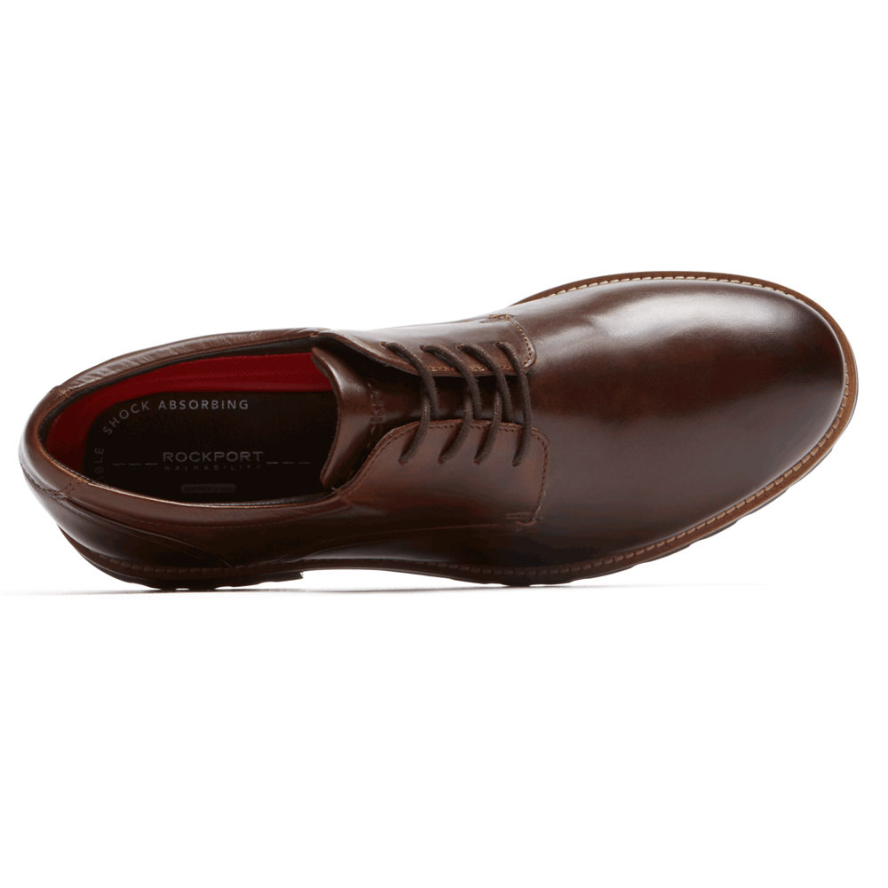 Rockport Mens Oxfords Brown - Sharp & Ready Colben - UK 062-CAYVKM